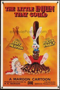 7c360 LITTLE INJUN THAT COULD Kilian 1sh '88 great Roger Rabbit & Baby Herman cartoon art!
