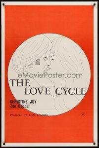 7c375 LOVE CYCLE 1sh '77 Christine Joy, Jon Coppal, sexy art of couple!