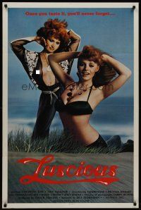 7c378 LUSCIOUS 1sh '80 Samantha Fox & Lisa DeLeeux are sexy redheads, x-rated!