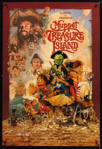 7c429 MUPPET TREASURE ISLAND DS 1sh '96 Jim Henson, Drew Struzan art of Kermit, Miss Piggy & cast!