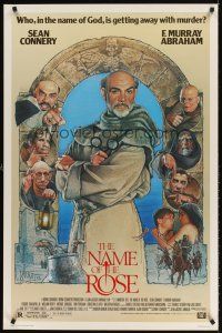 7c435 NAME OF THE ROSE 1sh '86 Der Name der Rose, great Drew Struzan art of Sean Connery as monk!