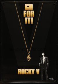 7c538 ROCKY V teaser 1sh '90 Sylvester Stallone, John G. Avildsen boxing sequel, cool image!
