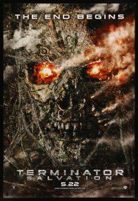 7c634 TERMINATOR SALVATION teaser DS 1sh '09 Christian Bale, Sam Worthington, the end begins!