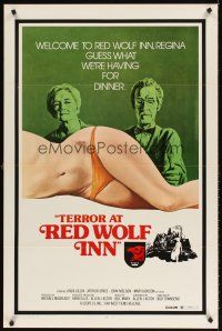 7c636 TERROR AT RED WOLF INN 1sh '72 cannibals, guess what we're having for dinner!
