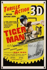 7c644 TIGER MAN 1sh '78 Matt Climber's 3-D thriller, Don Won in martial arts action!