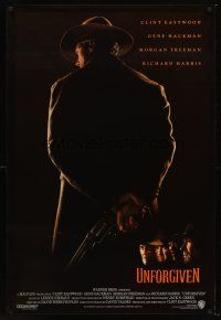 7c671 UNFORGIVEN int'l 1sh '92 classic image of gunslinger Clint Eastwood with back turned!