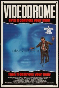 7c680 VIDEODROME 1sh '83 David Cronenberg, James Woods, Debbie Harry, sci-fi!