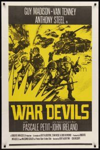 7c686 WAR DEVILS 1sh R70s I Diavoli Della Guerra, Guy Madison, Venantino Venantini, WWII!