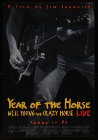 7c716 YEAR OF THE HORSE 1sh '97 Neil Young close-up cranking it up, Jim Jarmusch, rock & roll!