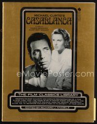 7d207 MICHAEL CURTIZ'S CASABLANCA first edition softcover book '74 recreating it in images & words!