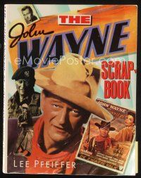 7d204 JOHN WAYNE SCRAP BOOK first edition softcover book '89 filled with photos & poster images!