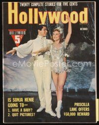 7d115 HOLLYWOOD magazine October 1941 is Sonja Henie going to quit pictures or have a baby!