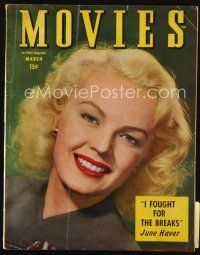 7d123 MODERN MOVIES magazine March 1946 pretty June Haver stars in Three Little Girls in Blue!