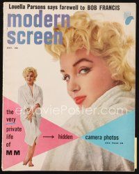 7d079 MODERN SCREEN magazine October 1955 sexy Marilyn Monroe by Sam Shaw, her very private life!