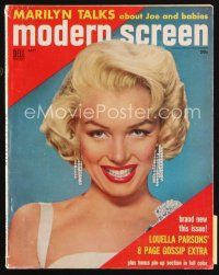 7d078 MODERN SCREEN magazine September 1954 sexy Marilyn Monroe talks about Joe DiMaggio & babies!