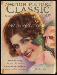 7d096 MOTION PICTURE CLASSIC magazine August 1928 artwork of pretty Marceline Day by Don Reed!