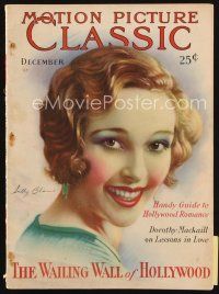 7d101 MOTION PICTURE CLASSIC magazine December 1929 art of smiling Sally Blane by Don Reed!