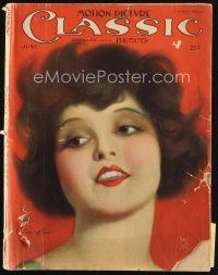 7d092 MOTION PICTURE CLASSIC magazine June 1925 wonderful art of pretty Clara Bow by E. Dahl!