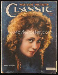7d091 MOTION PICTURE CLASSIC magazine March 1918 artwork of Jackie Saunders by Leo Sielke!