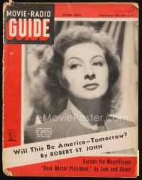 7d145 MOVIE & RADIO GUIDE magazine January 2 - 8, 1943 portrait of Greer Garson in Random Harvest!
