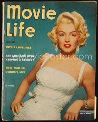 7d146 MOVIE LIFE magazine December 1953 sexy curvaceous Marilyn Monroe by Trindl & Woodfield!