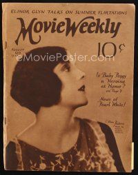 7d112 MOVIE WEEKLY magazine August 9, 1924 profile portrait of Alma Rubens by Edwin Bower Hesser!