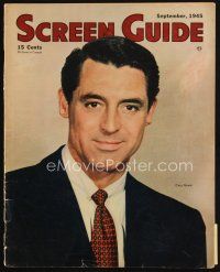 7d136 SCREEN GUIDE magazine September 1945 portriat of Cary Grant in suit & tie by Bruce Bailey!