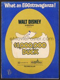 7d377 $1,000,000 DUCK pressbook '71 everyone quacks up at Disney's 24-karat layaway plan!