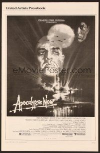 7d387 APOCALYPSE NOW pressbook '79 Francis Ford Coppola, classic Bob Peak art of Brando & Sheen!