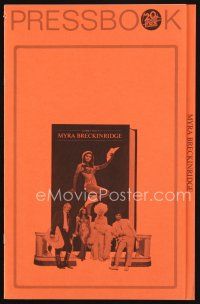 7d454 MYRA BRECKINRIDGE pressbook '70 John Huston, Mae West & sexy patriotic Raquel Welch!