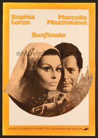 7d485 SUNFLOWER pressbook '70 Vittorio De Sica's I Girasoli, Sophia Loren, Marcello Mastroianni