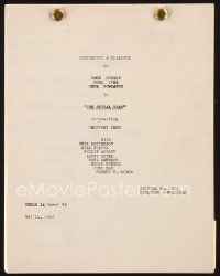7d372 SPIRAL ROAD continuity & dialogue script May 14, 1962, screenplay by Mahin & Paterson!