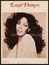 7d258 LAST DANCE sheet music '77 great image of pretty Donna Summer!