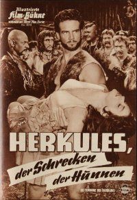 7d312 GOLIATH & THE BARBARIANS German program '60 Steve Reeves, sexy Chelo Alonso, different!