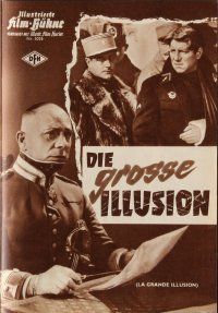 7d313 GRAND ILLUSION German program R60s Jean Renoir anti-war classic, Erich von Stroheim, different