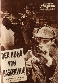 7d317 HOUND OF THE BASKERVILLES German program '60 Hammer, Peter Cushing, different images!