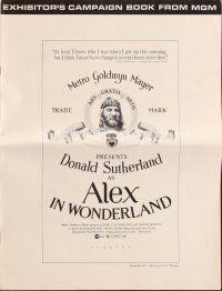 7d381 ALEX IN WONDERLAND pressbook '71 Donald Sutherland, Jeanne Moreau, Paul Mazursky