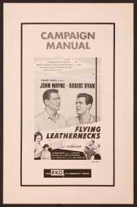 7d419 FLYING LEATHERNECKS pressbook R56 art of air-devils John Wayne & Robert Ryan, Howard Hughes