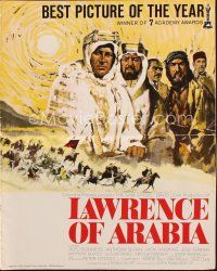 7d439 LAWRENCE OF ARABIA pressbook '63 David Lean classic Oscar winner starring Peter O'Toole!