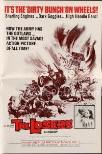 7d443 LOSERS pressbook '70 it's The Dirty Bunch on wheels, the Army handed them a license to kill!
