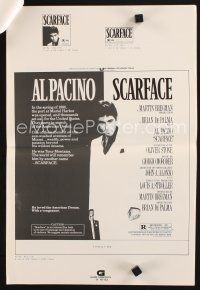 7d471 SCARFACE pressbook '83 Al Pacino, Michelle Pfeiffer, Brian De Palma, Oliver Stone