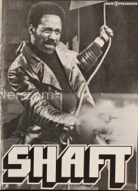 7d477 SHAFT pressbook '71 classic Richard Roundtree, hotter than Bond, cooler than Bullitt!