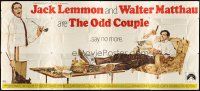 7e001 ODD COUPLE 24sh '68 art of best friends Walter Matthau & Jack Lemmon by Robert McGinnis!