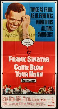 7e533 COME BLOW YOUR HORN 3sh R66 close up of laughing Frank Sinatra, from Neil Simon's play!