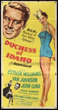 7e543 DUCHESS OF IDAHO 3sh '50 full-length sexy Esther Williams wearing swimsuit & crown!