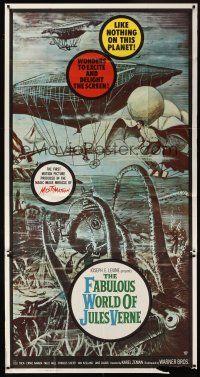 7e546 FABULOUS WORLD OF JULES VERNE 3sh '61 the thousand and one wonders of the world to come!