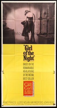 7e556 GIRL OF THE NIGHT 3sh '60 prostitute Anne Francis in a sexy dress is The Call Girl!