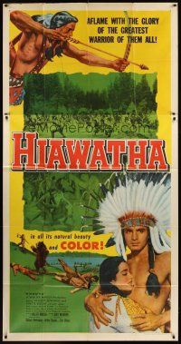 7e569 HIAWATHA 3sh '53 Vince Edwards is the greatest Native American Indian warrior of them all!