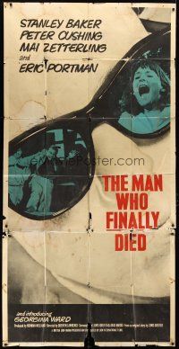 7e494 MAN WHO FINALLY DIED English 3sh '63 Peter Cushing in the mystery of the century!