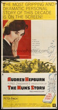 7e611 NUN'S STORY 3sh '59 religious missionary Audrey Hepburn was not like the others, Zinnemann